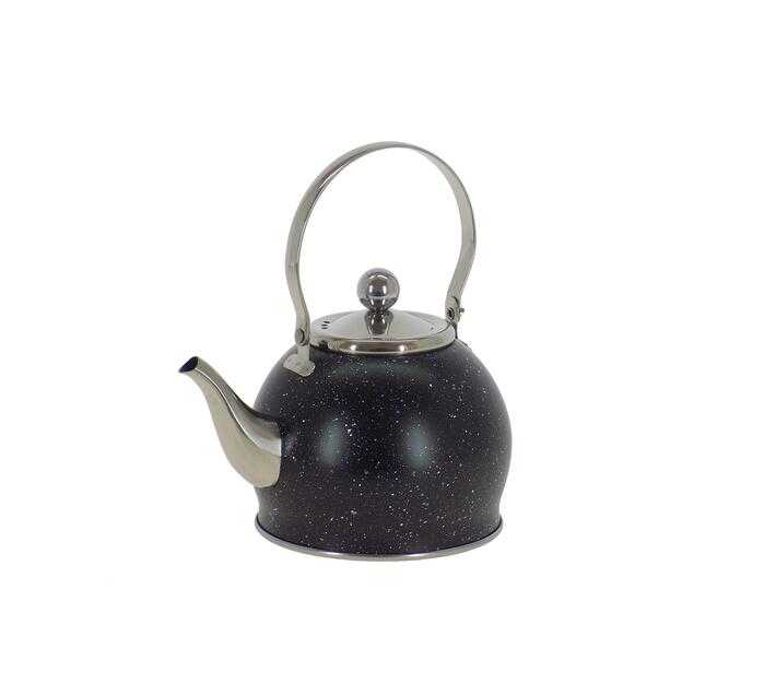 1 litre Mini Stove Top Tea Pot/ Kettle Marble Coated Body - BlackProduct ID : 1311022