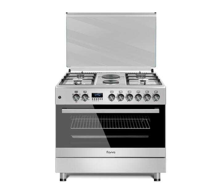 erre Freestanding 90cm 4 Gas and 2 Electric plates, Electric Oven Full Stainless SteelProduct ID : F