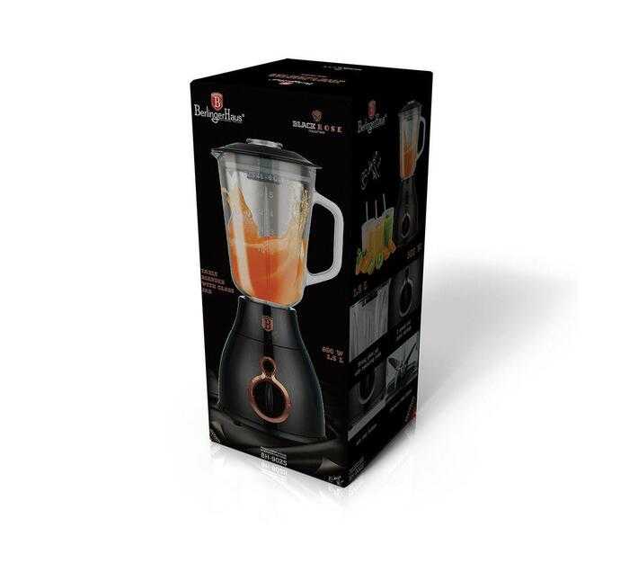 Berlinger Haus 600w Table Blender with 1.5L Glass Jar - Black RoseProduct ID : BH-9025-AF