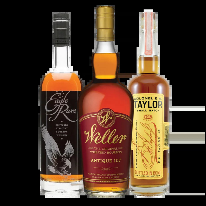 W.L. Weller 12 Year Old, Colonel E.H Taylor Small Batch and Eagle Rare Bourbon Bundle