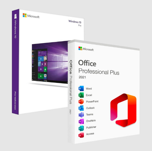 Microsoft Windows 10 Pro + Office 2021 Professional Plus