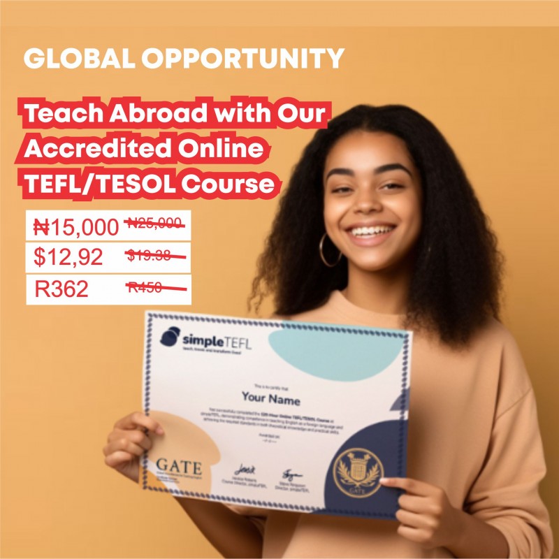 Buy Global Opportunities Await: Teach Abroad with Our Accredited 120-Hour Online TEFL/TESOL Course by Edealcation on Selar.co