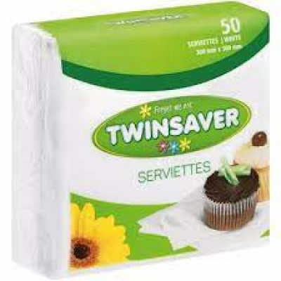 TWINSAVER Product ID: 000000000000043381_SW Twinsaver  Serviettes Polywrap  (6 x 50's) Profile Picture
