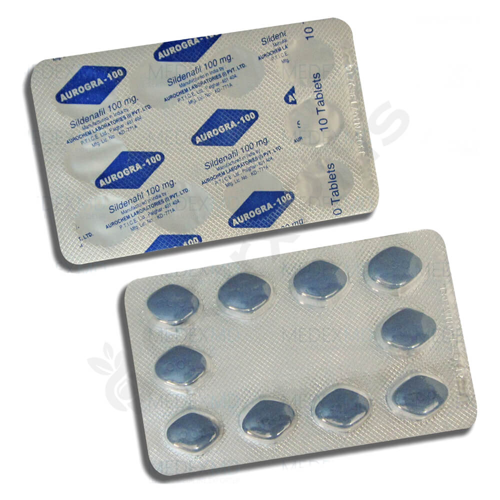 Buy Aurogra 100 mg (Sildenafil) | Work & Reviews [20% Off]