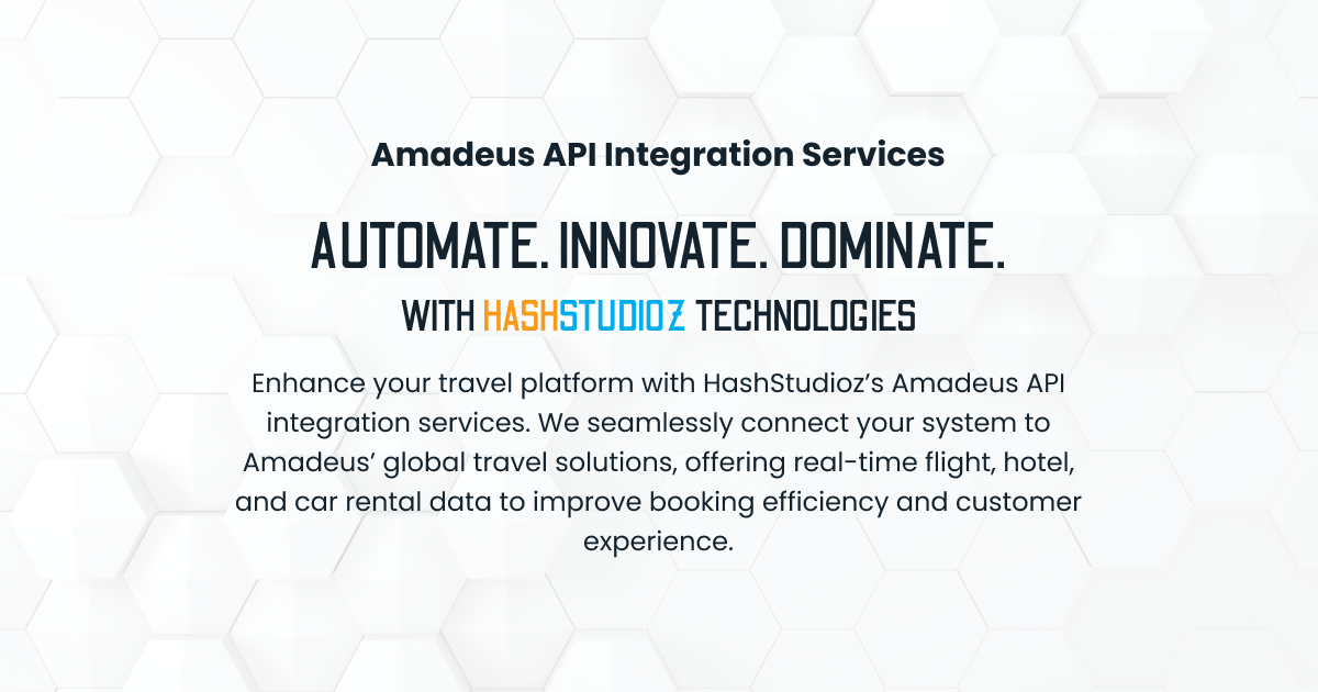 HashStudioz | Amadeus API integration Services