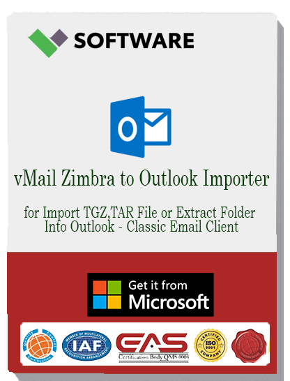 vMail Zimbra to Outlook Importer | Import TGZ to Outlook