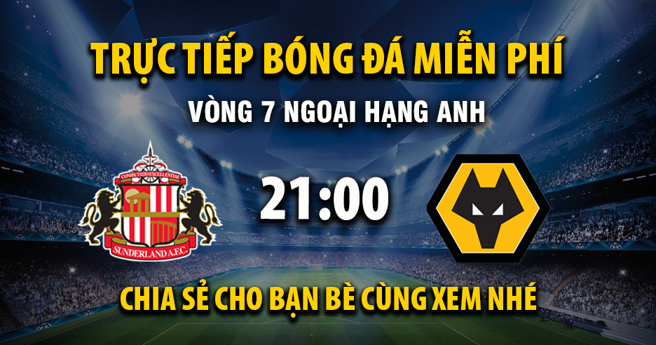 Link trực tiếp Sunderland vs Wolverhampton 21:00, ngày 18/10 - Xoilac365.tv
