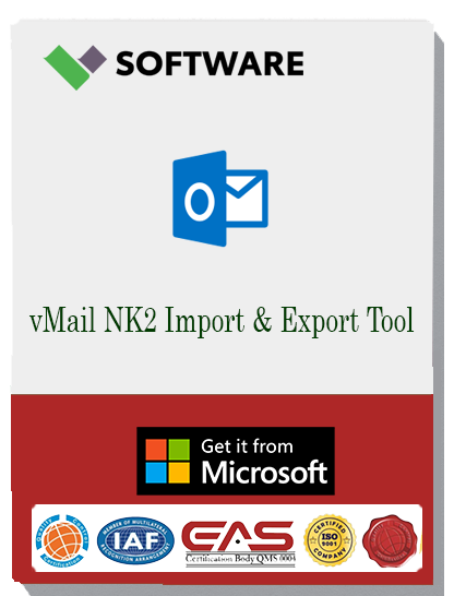 vMail Tool for Export NK2 to CSV, TXT & Import Outlook NK2 Contacts