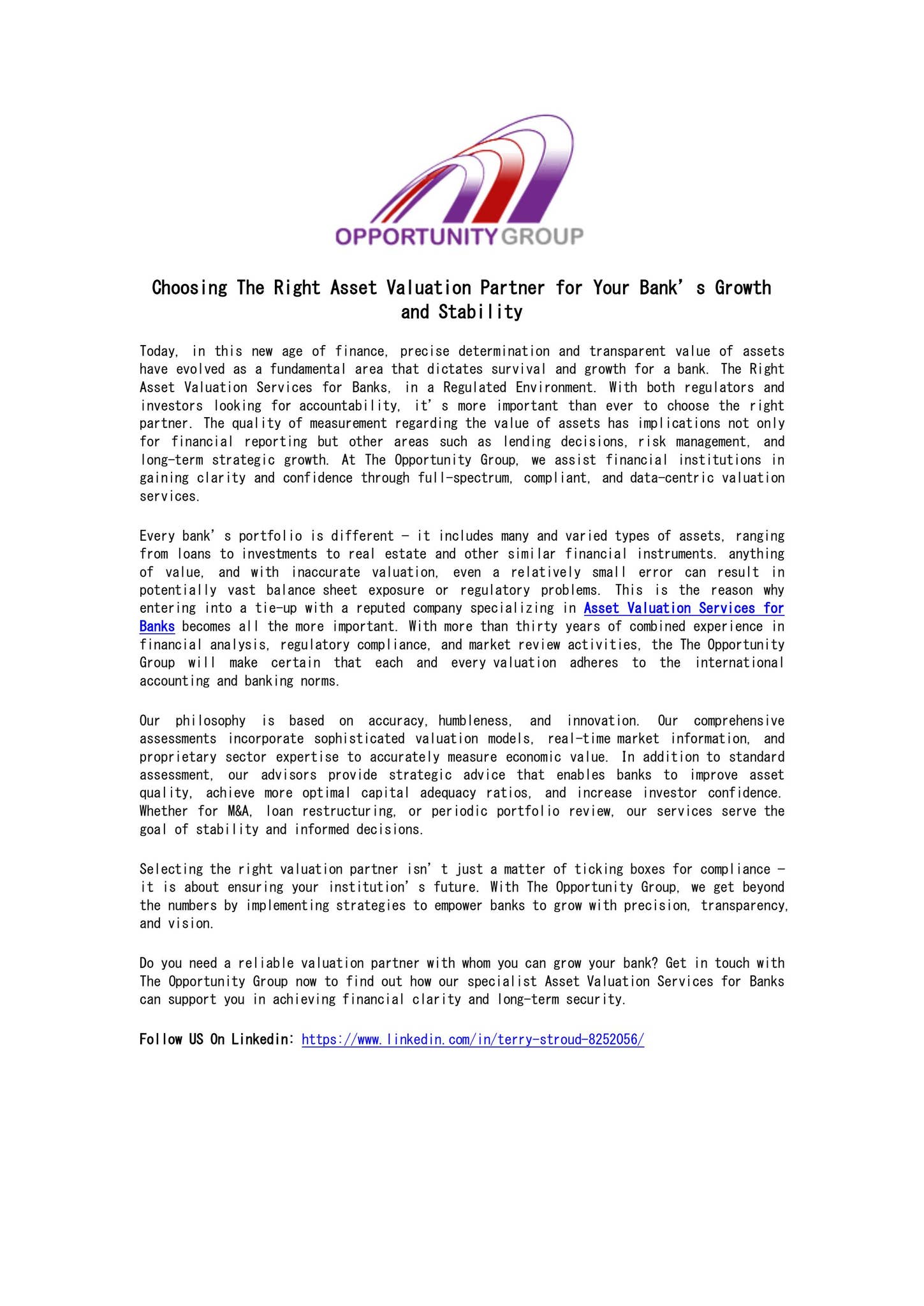 Choosing The Right Asset Valuation Partner for Your Bank’s Growth and Stability by Williepacheco - Issuu