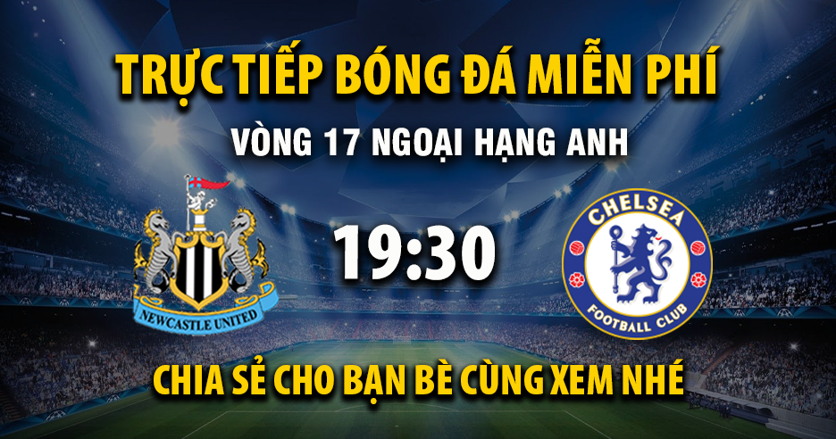 Link trực tiếp Newcastle United vs Chelsea 19:30, ngày 20/12 - Xoilac365.tv
